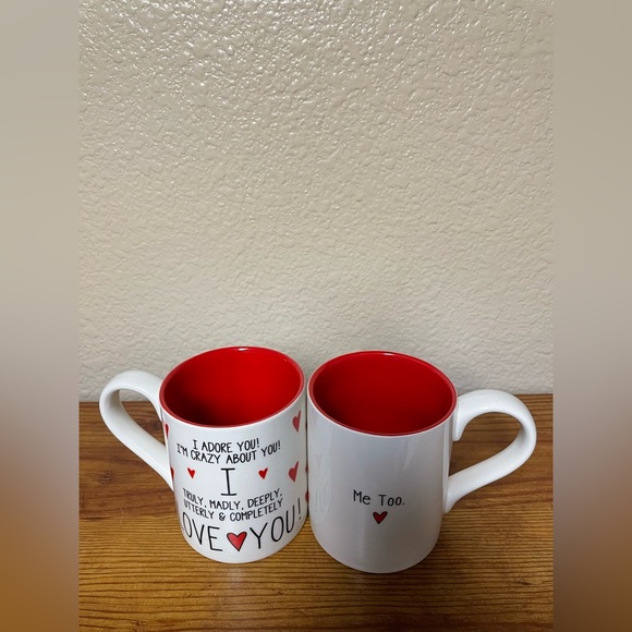 Our Name Is Mud “I Love You” Set of 2 Valentines Day Mugs. - Picture 7 of 12